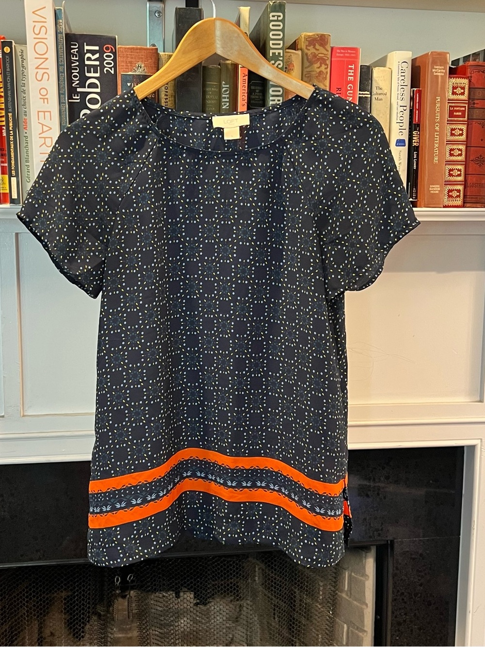 Loft Women's Short Sleeve Printed Blouse
